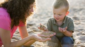 Fun at the beach with the family 